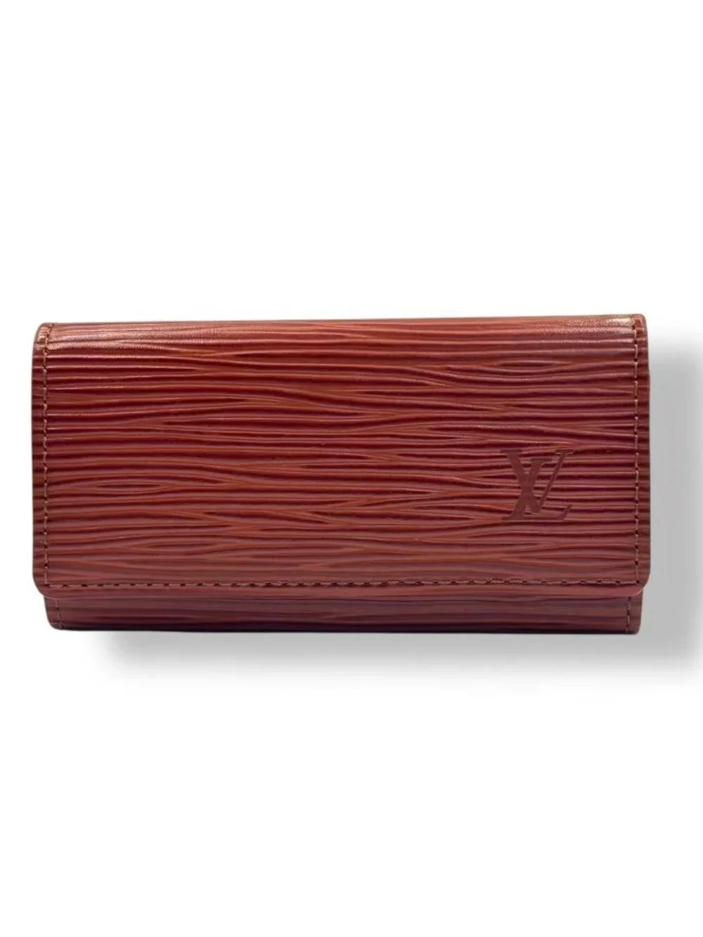 Louis Vuitton Epi Multicles 4 Key Case Logo Leather Brown Key Holder